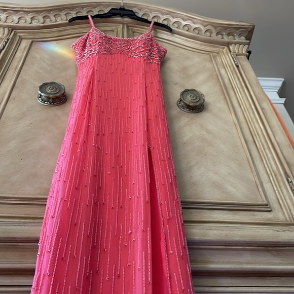 Alyce Designs Beaded Dress Gown prom wedding special event absolutely gorgeous - Picture 2 of 15